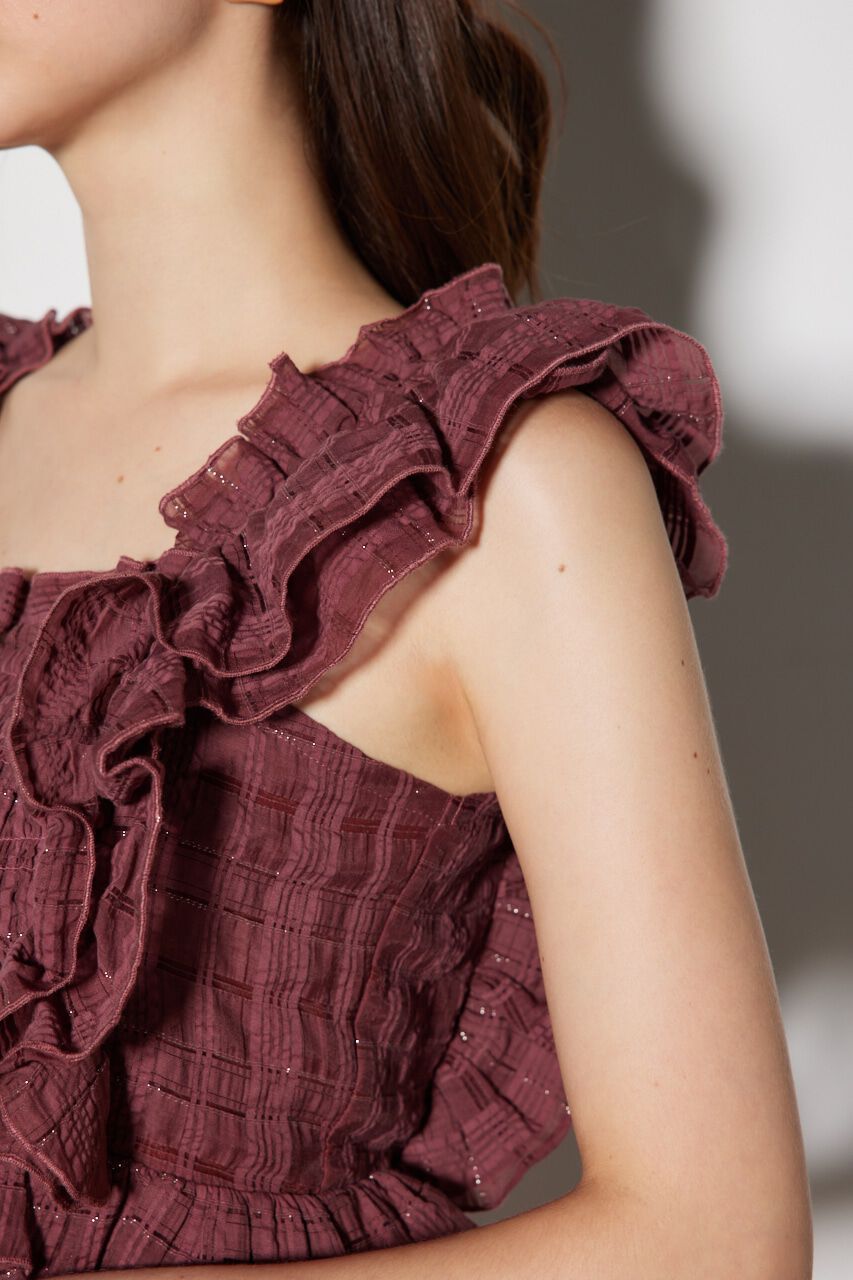 rienda「シャーリングペプラムトップス」|チュニック|