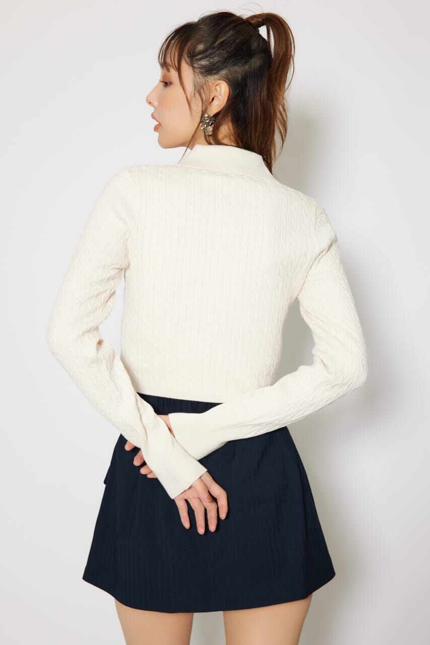 rienda「ケーブルニットトップス」|ニット・セーター|