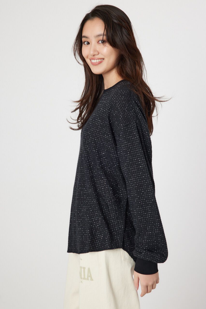 RODEO CROWNS「ラメワッフルトップス」|Tシャツ・カットソー|