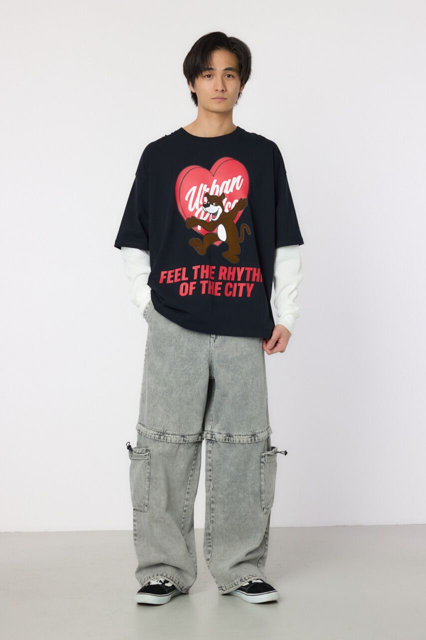 RODEO CROWNS「ハートパネルレイヤードロングスリーブTシャツ」|Tシャツ・カットソー|