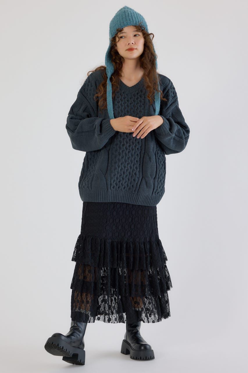 RODEO CROWNS「Vネックモールニットトップス」|ニット・セーター|