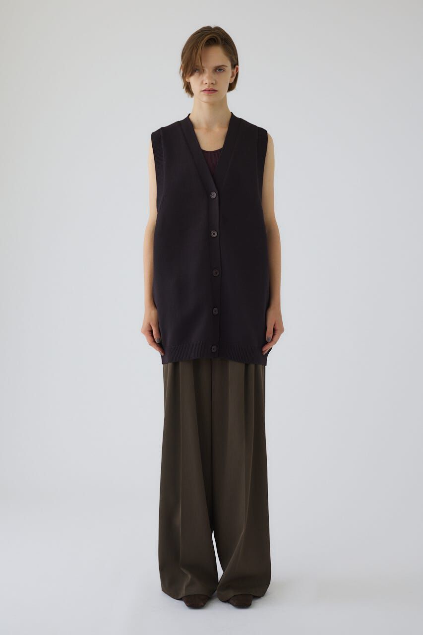 RIM.ARK 「Belt set long knit vest」|ダウンベスト・ベスト|BRN