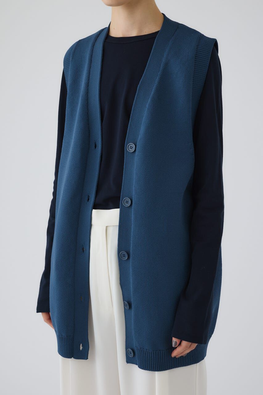 RIM.ARK 「Belt set long knit vest」|ダウンベスト・ベスト|