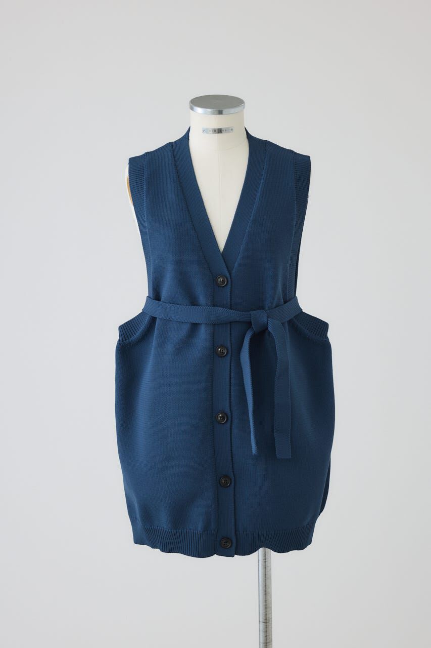 RIM.ARK 「Belt set long knit vest」|ダウンベスト・ベスト|