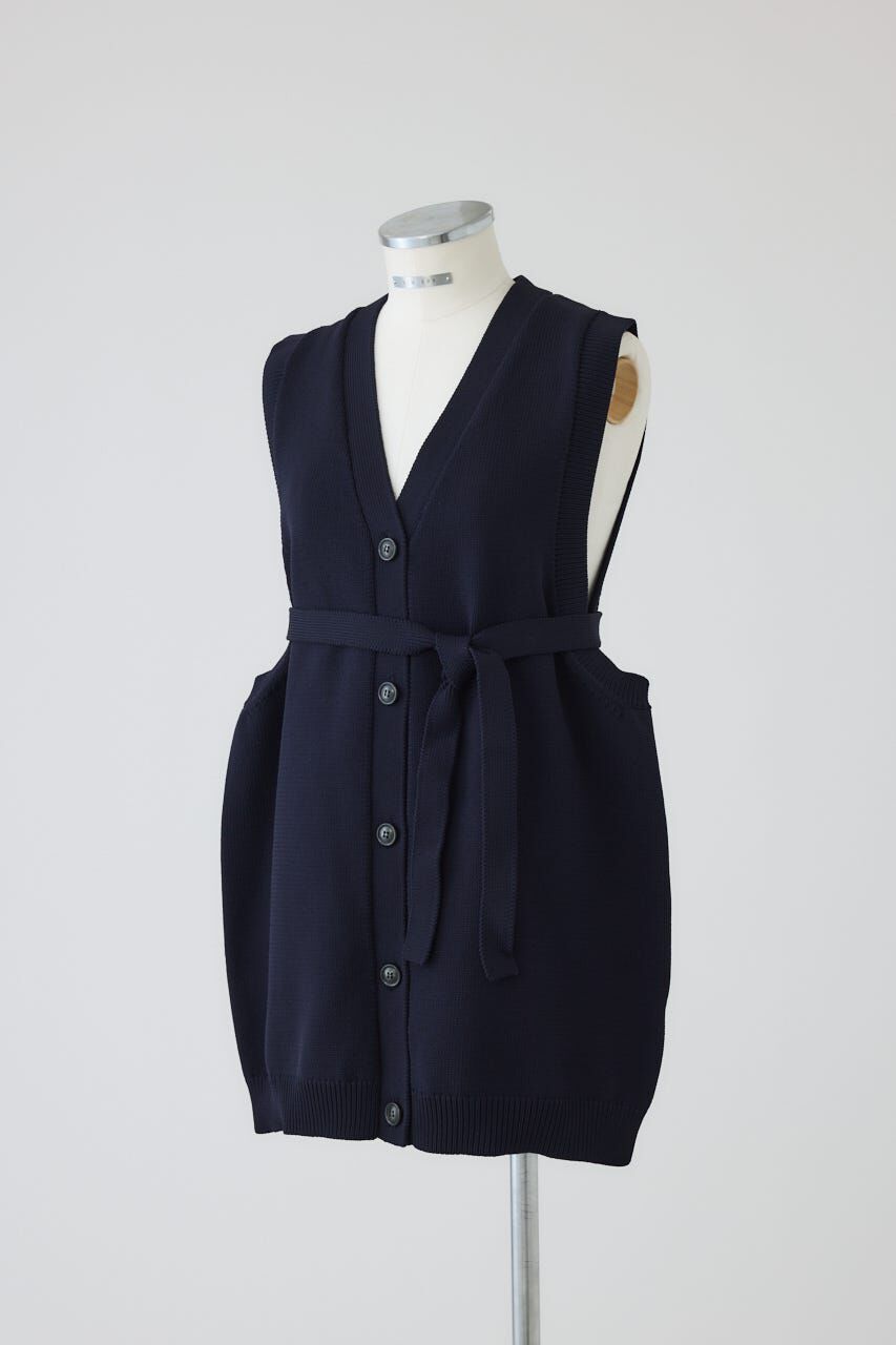 RIM.ARK 「Belt set long knit vest」|ダウンベスト・ベスト|