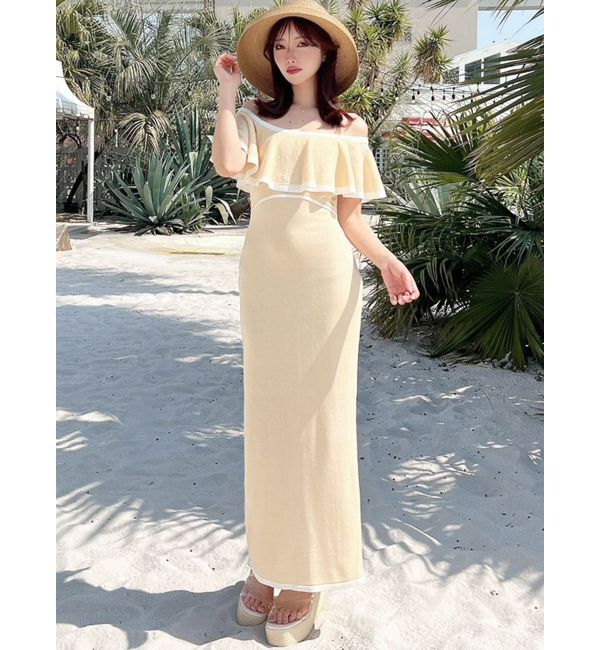 RESEXXY「バイカラーシアータイトニットワンピース」|ワンピース|