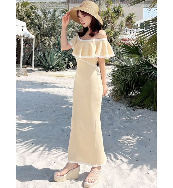 RESEXXY「バイカラーシアータイトニットワンピース」|ワンピース|