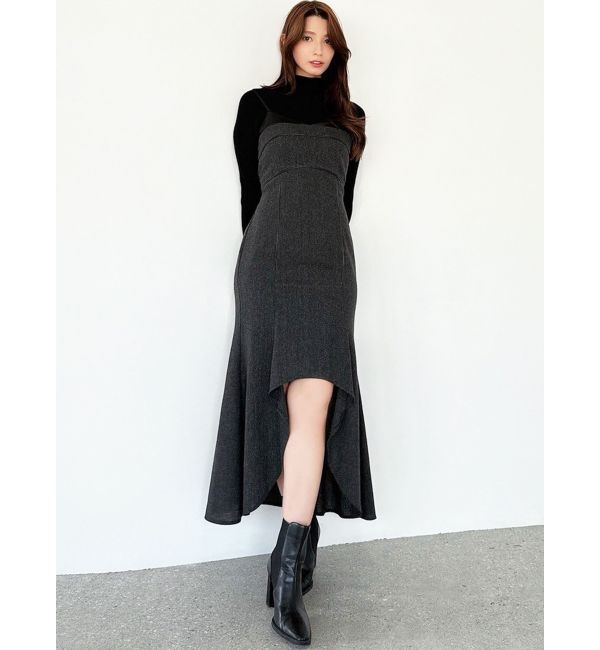 RESEXXY「バイカラーアシンメトリーキャミワンピース」|ワンピース|