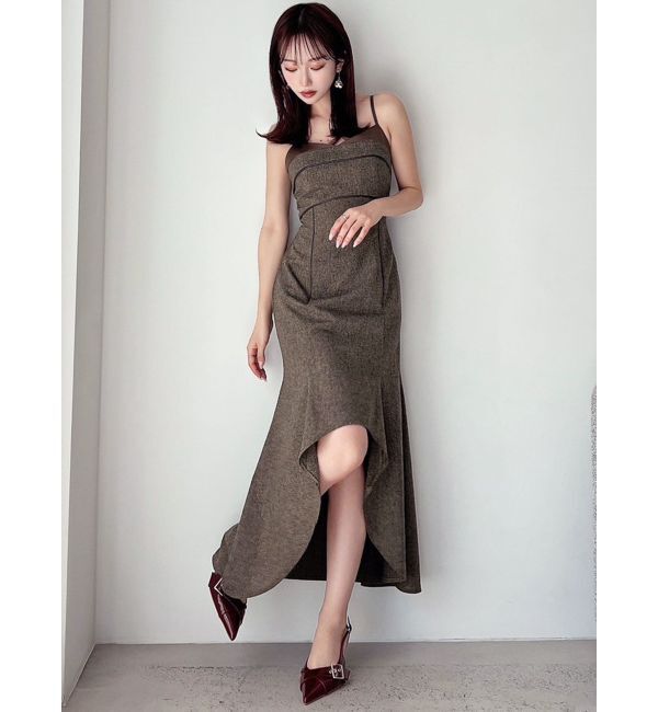 RESEXXY「バイカラーアシンメトリーキャミワンピース」|ワンピース|