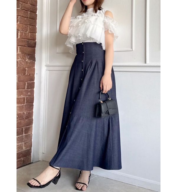 dazzlin「ハイウエストエアリースカート」|スカート|