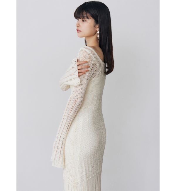 MURUA「バイカラークロシェニットワンピース」|ワンピース|