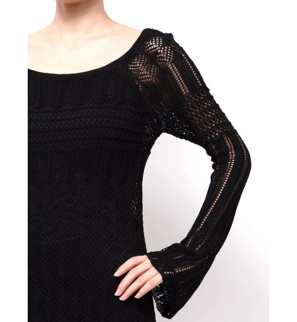 MURUA「バイカラークロシェニットワンピース」|ワンピース|