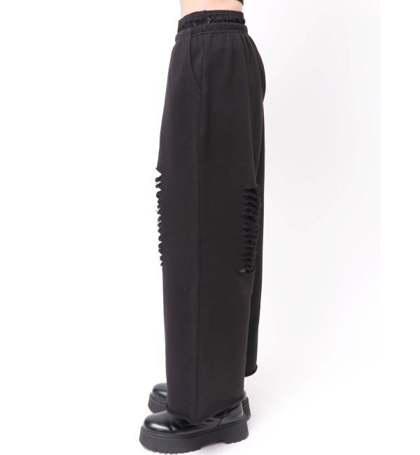 EVRIS「レースドッキングダメージスウェットワイドパンツ【セットアップ着用可能】」|その他|