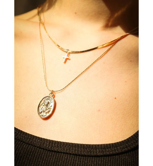 EVRIS「COIN CHARM MOTIF 2連 ネックレス」|ネックレス|