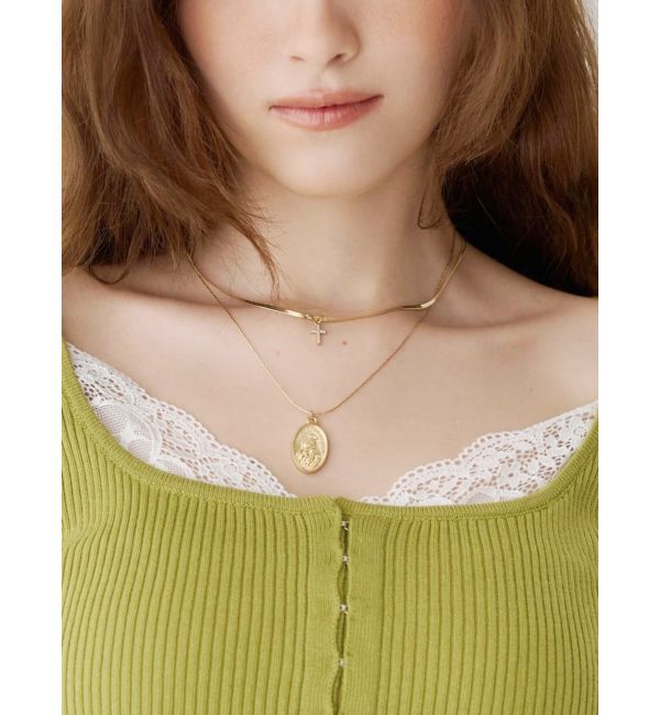 EVRIS「COIN CHARM MOTIF 2連 ネックレス」|ネックレス|ゴールド