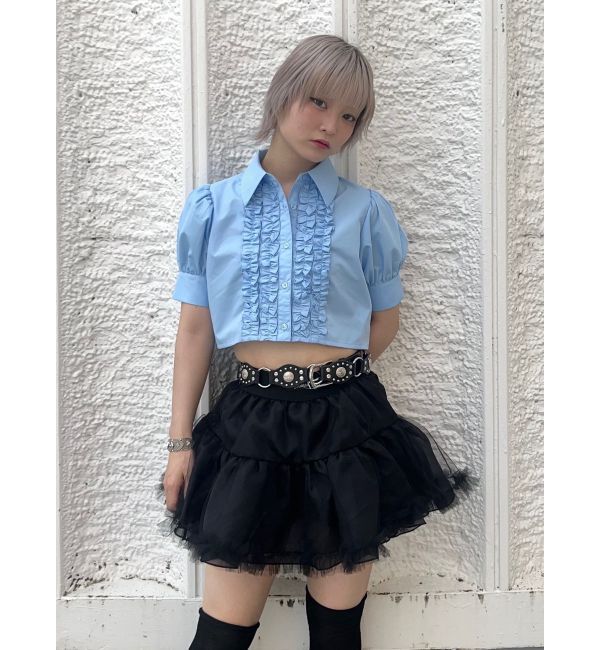 jouetie「クロップドフリルブラウス」|シャツ・ブラウス|