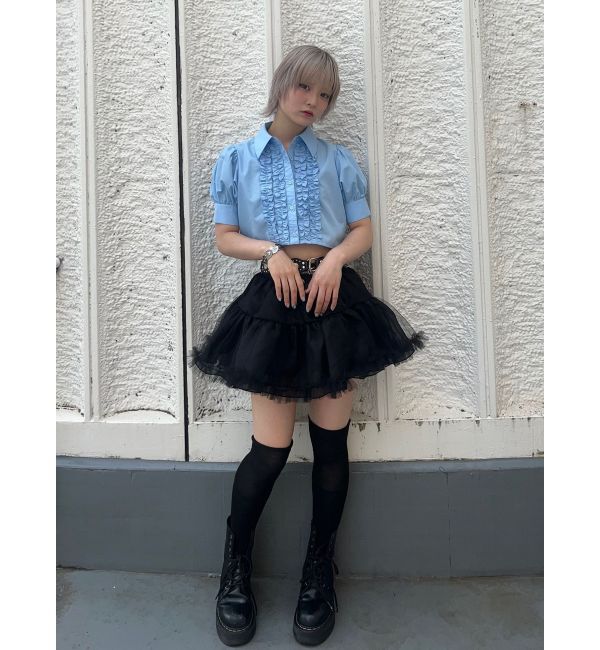 jouetie「クロップドフリルブラウス」|シャツ・ブラウス|