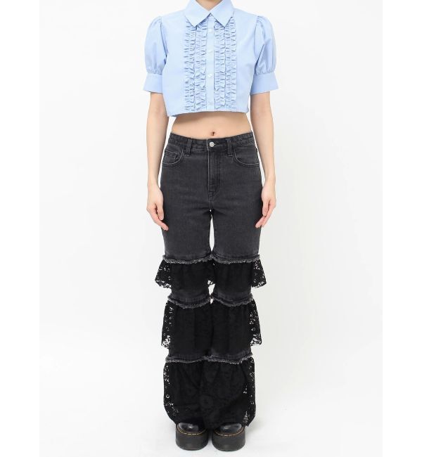 jouetie「クロップドフリルブラウス」|シャツ・ブラウス|