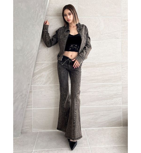 GYDA「USEDケミカルウォッシュストレッチデニムジャケット【SETUP着用可】」|デニムジャケット|