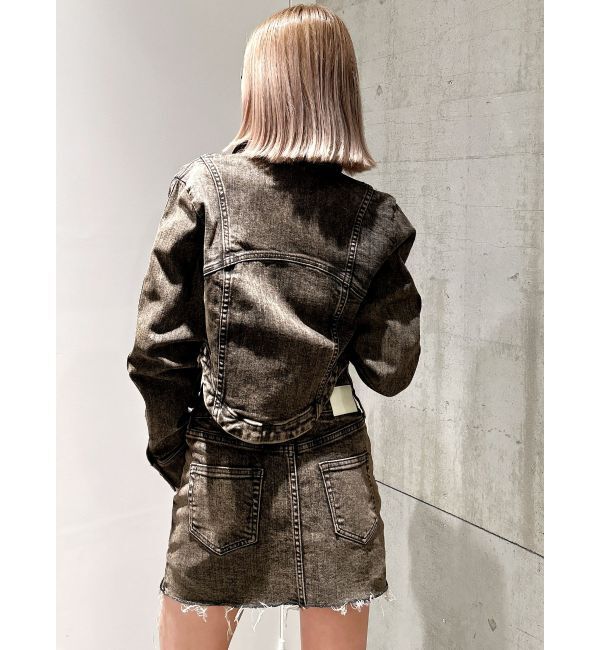 GYDA「USEDケミカルウォッシュストレッチデニムジャケット【SETUP着用可】」|デニムジャケット|