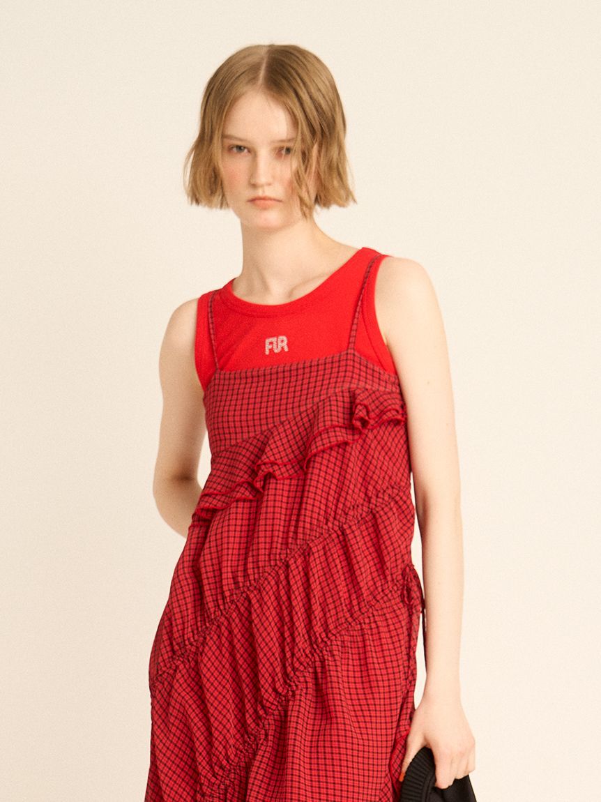 FURFUR「クリスタルロゴタンクトップ」|タンクトップ|RED