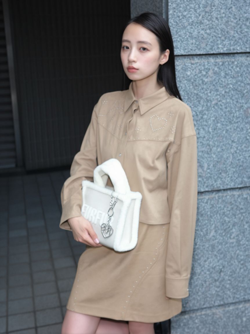 FURFUR「スタッズデザインシャツジャケット」|シャツ・ブラウス|