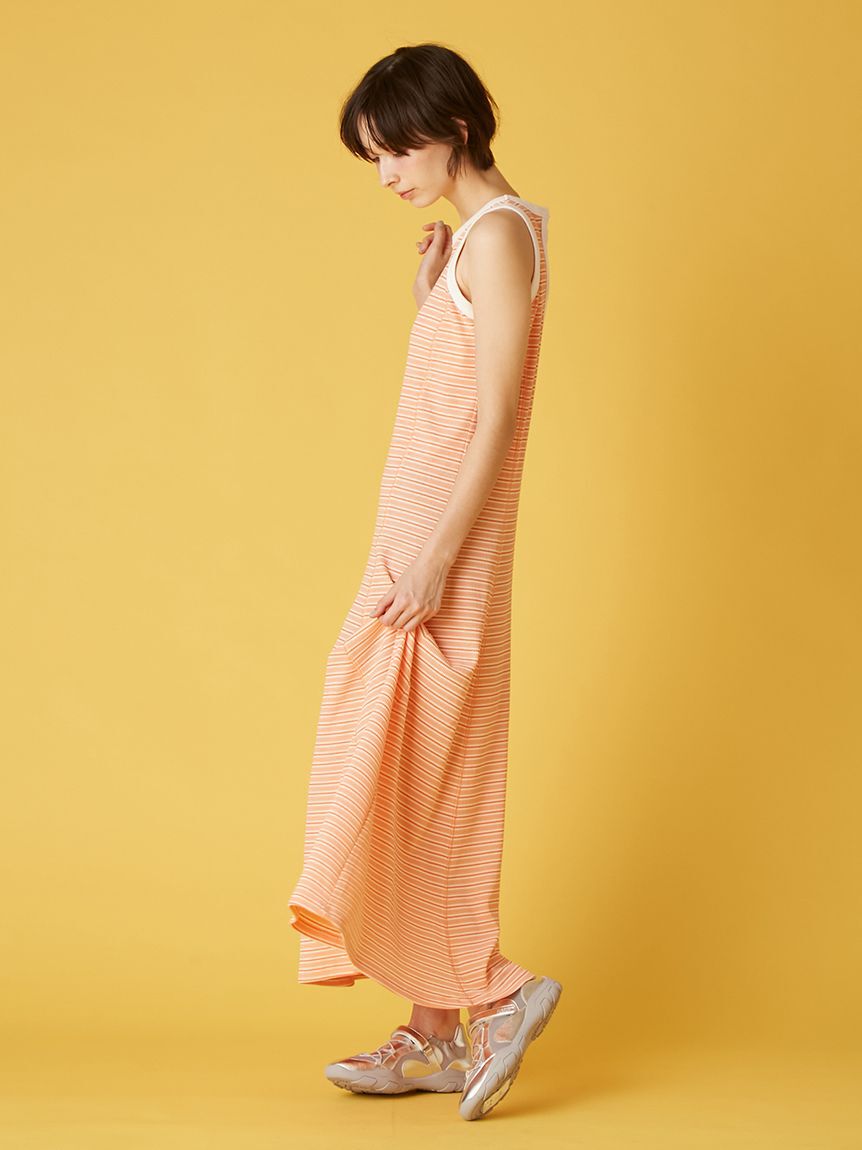 FURFUR「ロゴ刺繍ボーダーワンピース」|ワンピース|