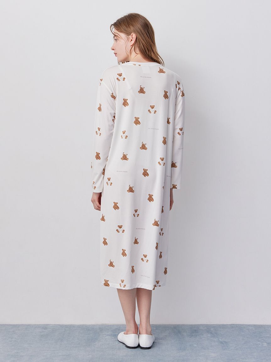 gelato pique「抗菌防臭バスローブベア柄ワンピース」|ルームウェア|