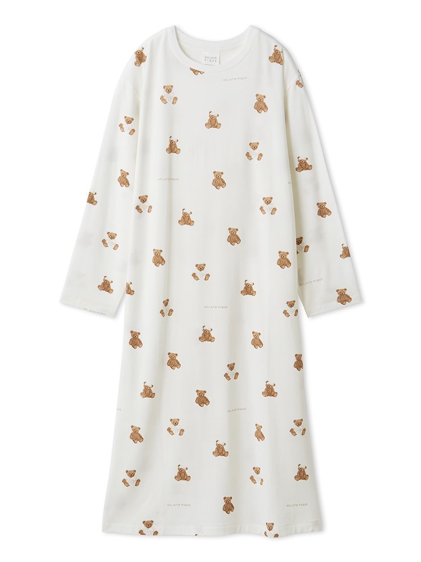 gelato pique「抗菌防臭バスローブベア柄ワンピース」|ルームウェア|