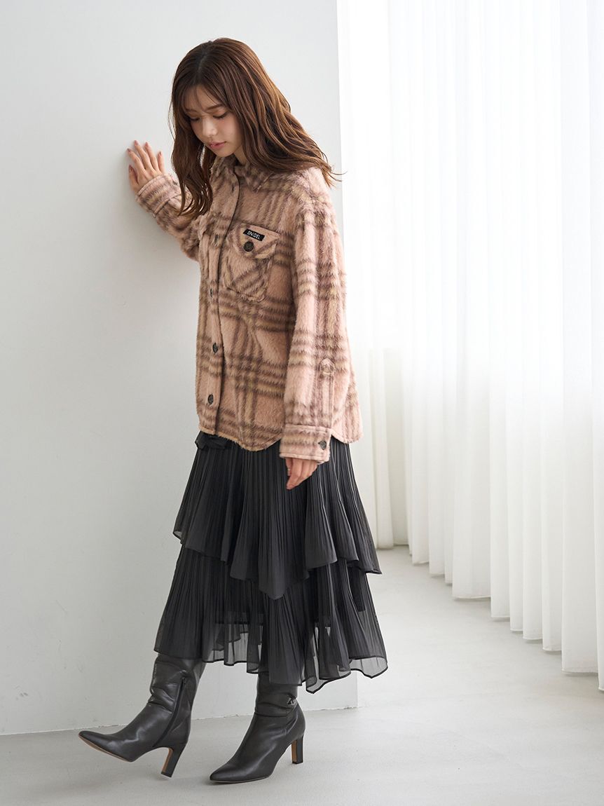 SNIDEL「【SNIDEL/Prentiss】チェックCPOジャケット」|ミリタリージャケット|