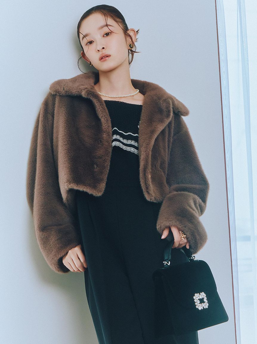 LILY BROWN「レースカラーコンビネゾン」|ワンピース|