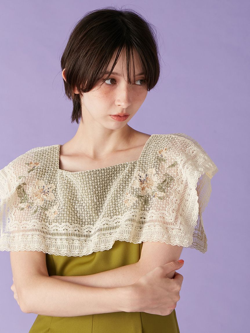 LILY BROWN「レースカラーコンビネゾン」|ワンピース|