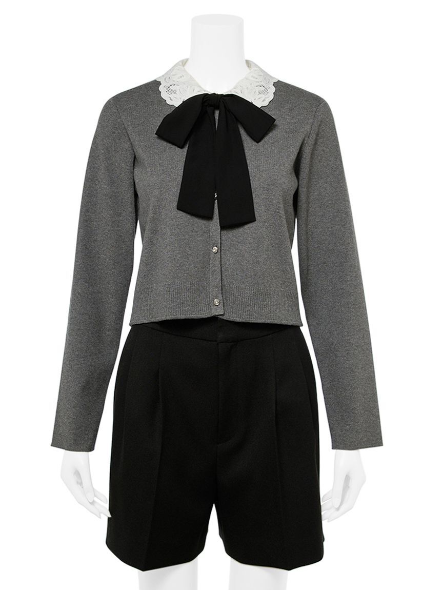 CELFORD「【WEB限定】デタッチャブルレースカラーカーディガン」|カーディガン|