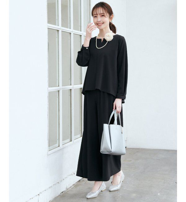 IKKA LOUNGE「GOKU楽 長袖フレアセット」|ワンピース|