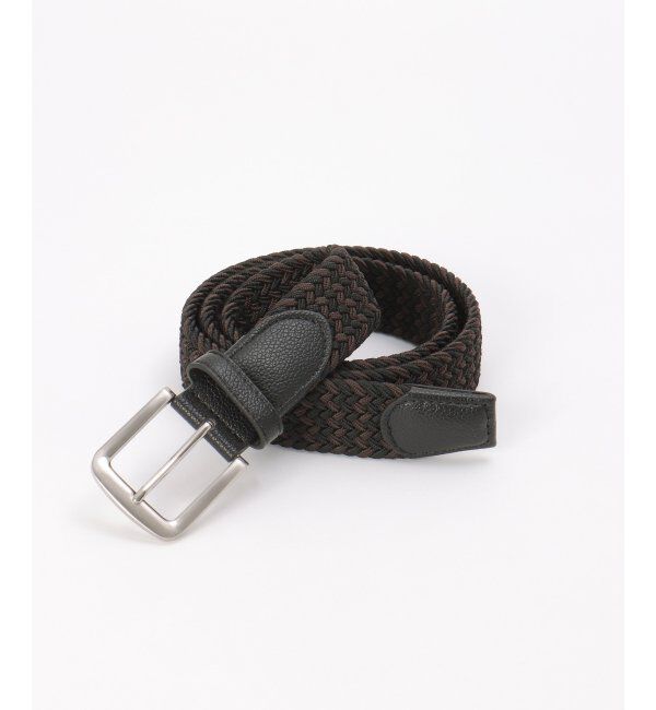 ikka「ストレッチゴムメッシュベルトMIX」|ダウンベスト・ベスト|ブラック