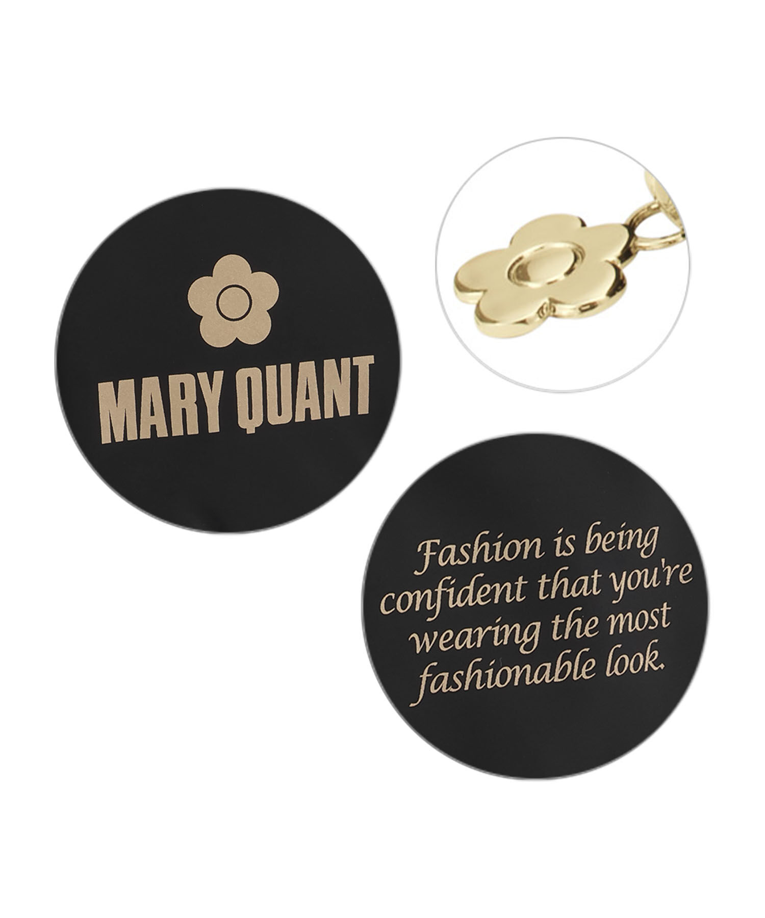 MARY QUANT「ゴールドロゴプリント インナーキャリングポーチL」|ポーチ|