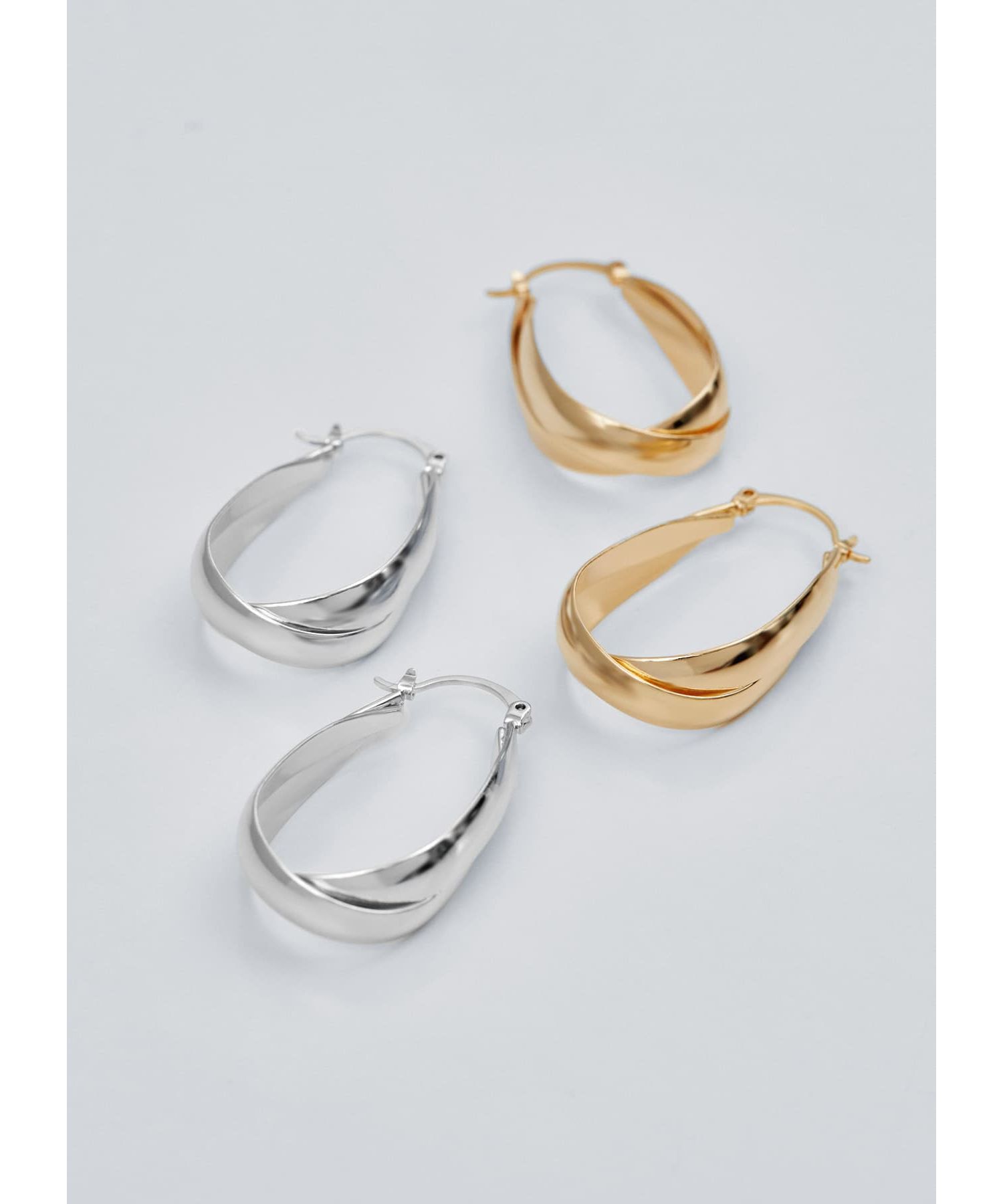 STYLE DELI「くりぬきドロップフープピアス」|ピアス|