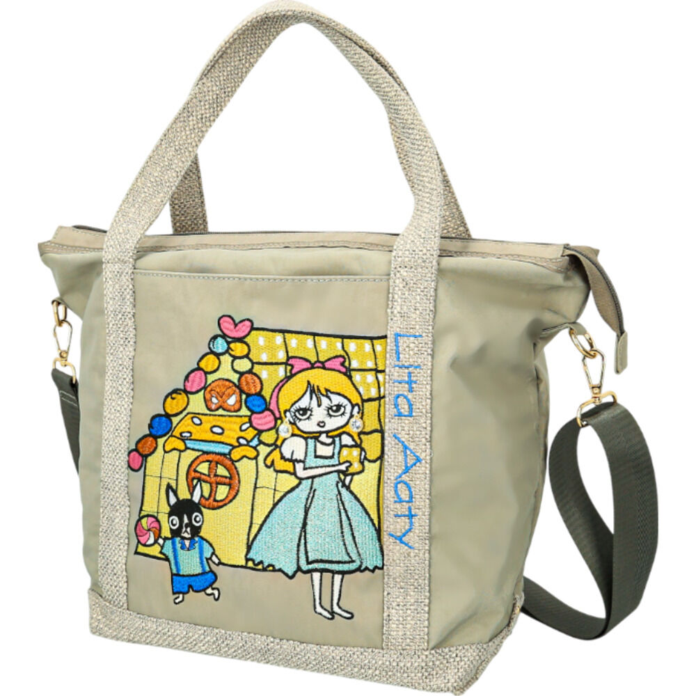 BACKYARD FAMILY「リタちゃん バッグ 83082 通販 トートバッグ 2way ショルダーバッグ 斜めがけバッグ」|トートバッグ|グレー1