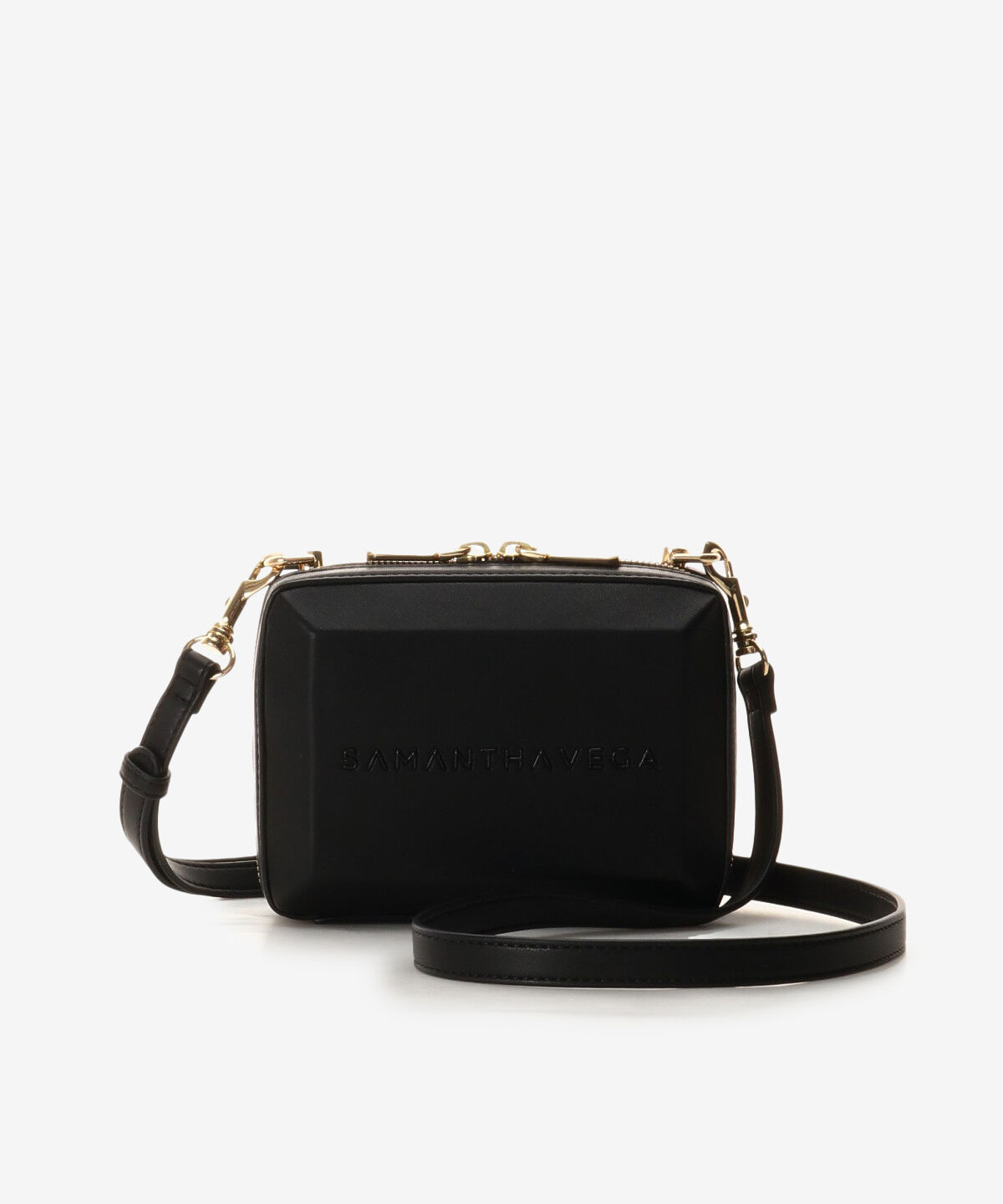 Samantha Vega「ナノスクエアストーンショルダーバッグ」|ショルダー・メッセンジャー|ブラック
