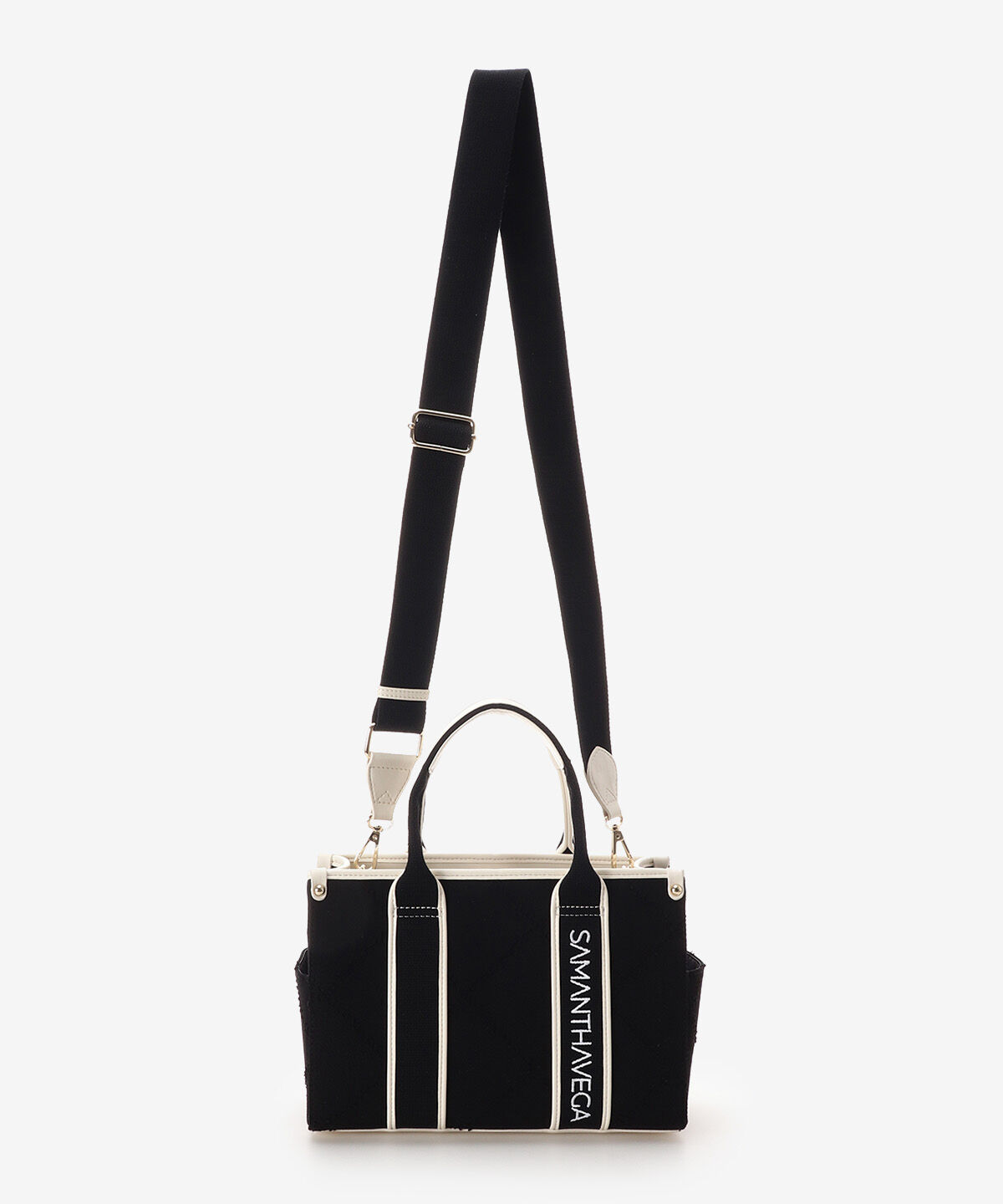 Samantha Vega「ロゴテープデニム風トート（小）」|ハンドバッグ|