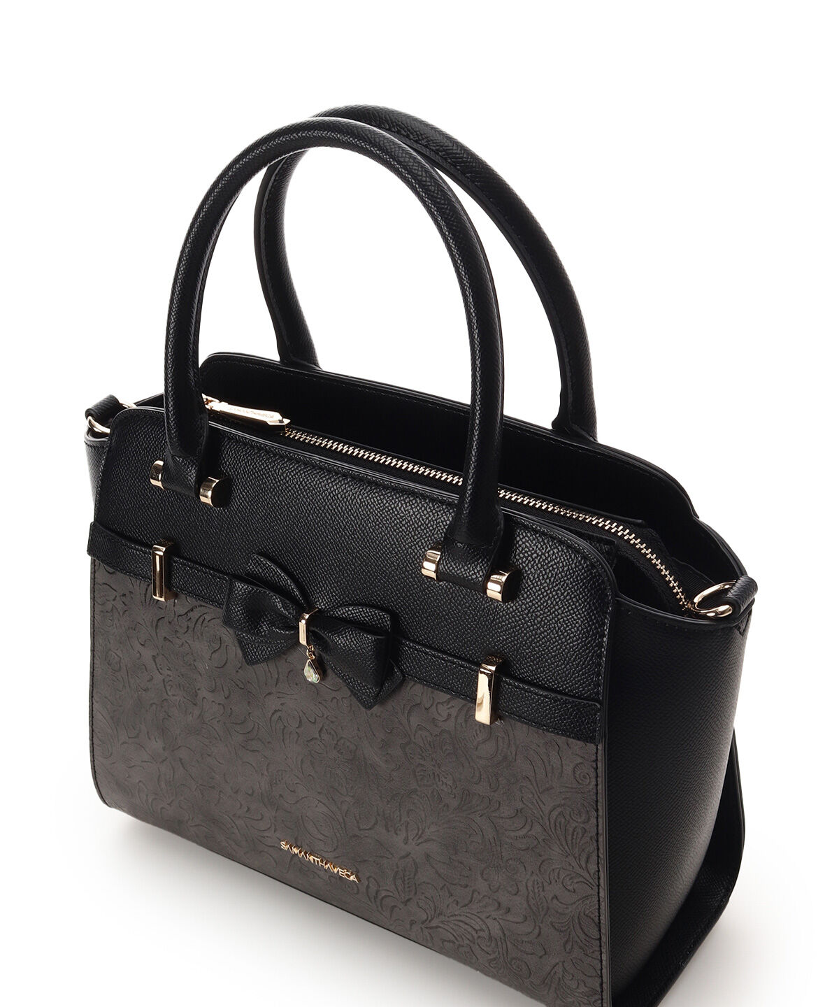 Samantha Vega「フローラルアクセントリボンハンドバッグ」|ハンドバッグ|