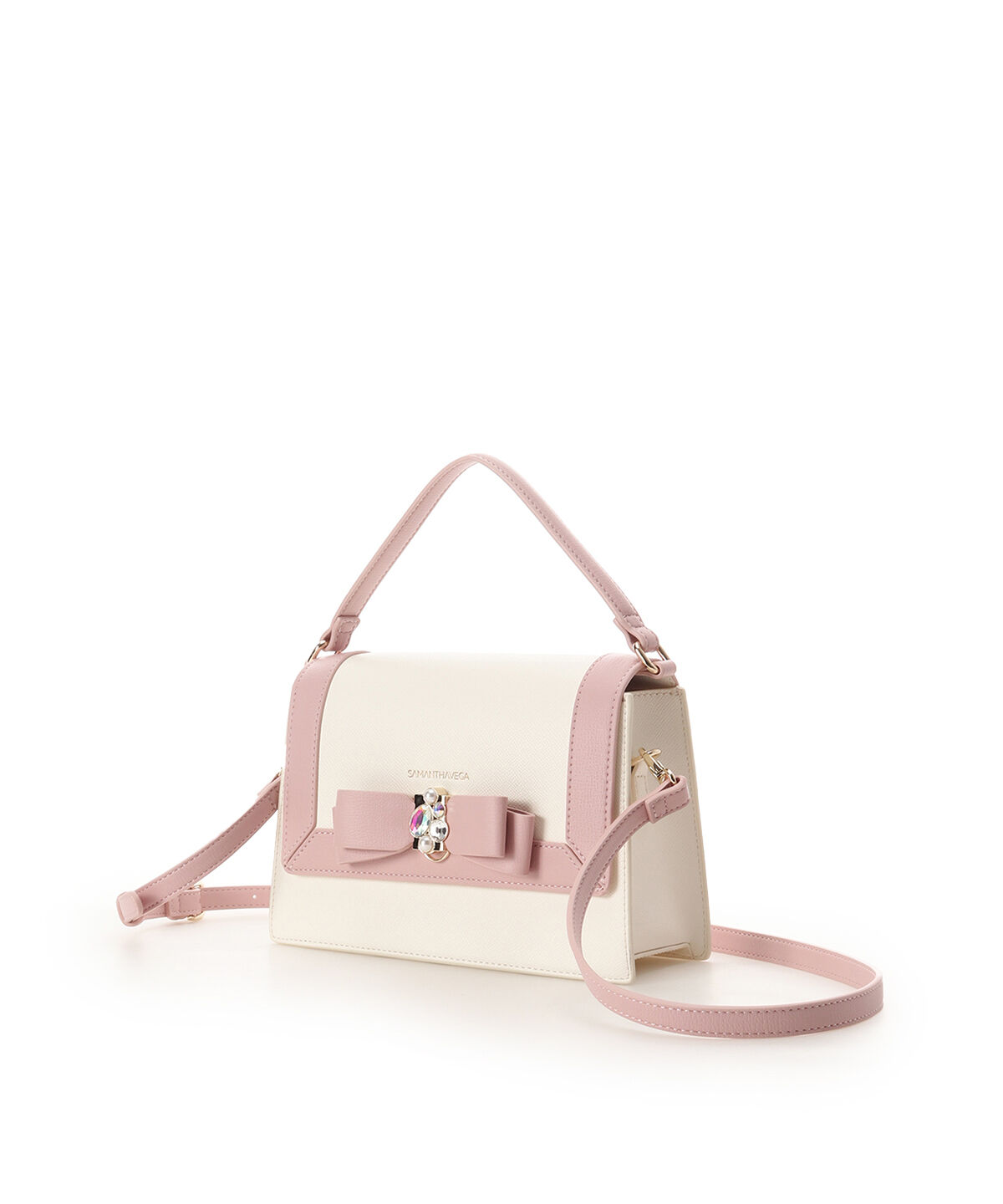 Samantha Vega「バイカラージュエルリボンショルダーバッグ」|ショルダー・メッセンジャー|