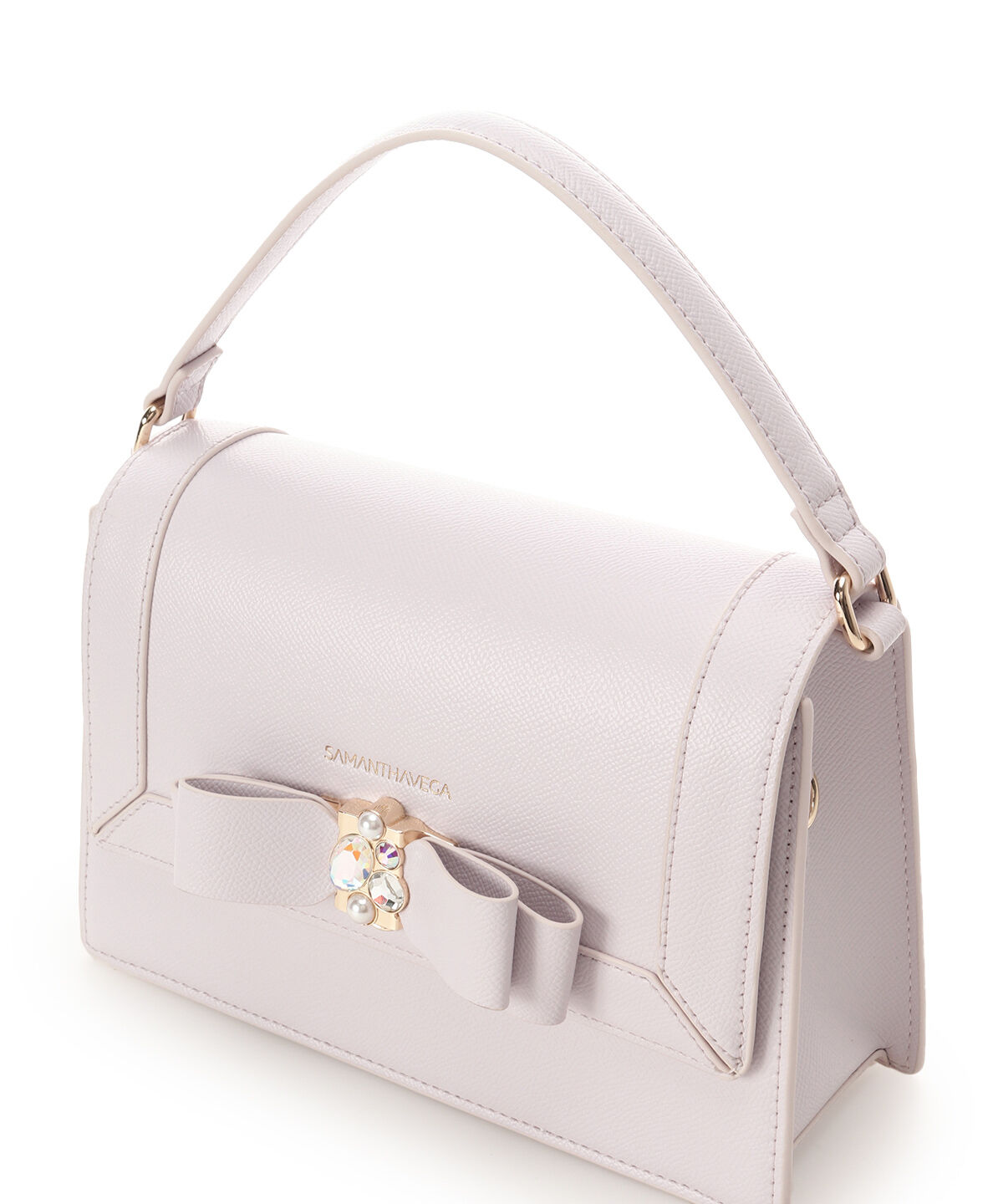 Samantha Vega「バイカラージュエルリボンショルダーバッグ」|ショルダー・メッセンジャー|