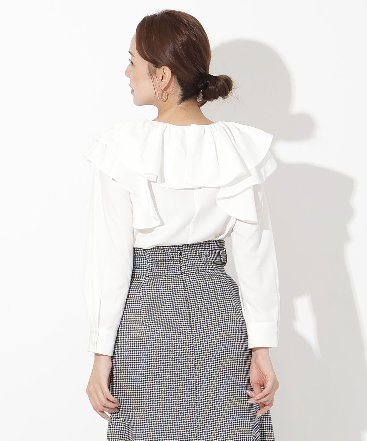 アンドクチュール「フリルケープブラウス」|シャツ・ブラウス|