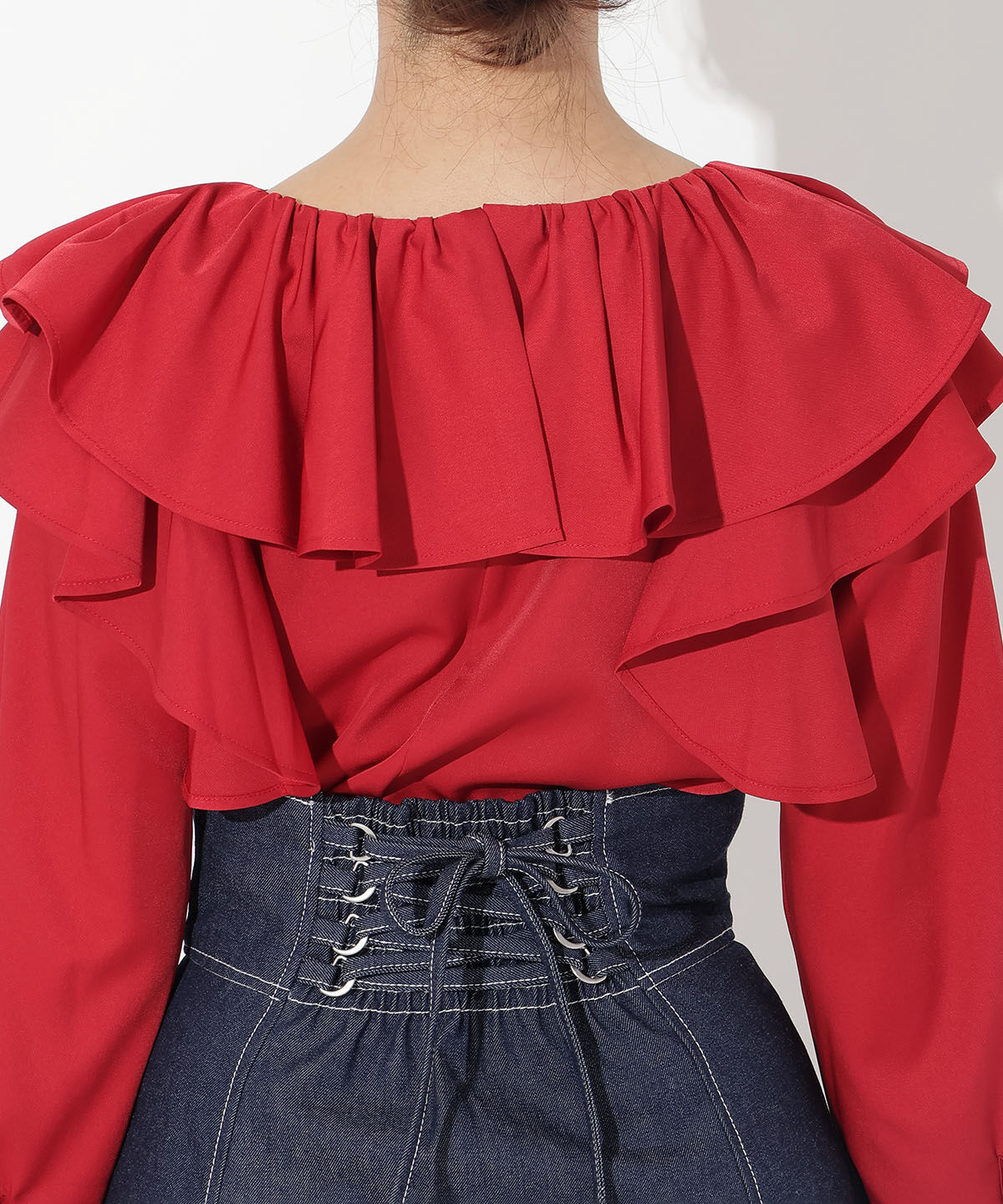 アンドクチュール「フリルケープブラウス」|シャツ・ブラウス|