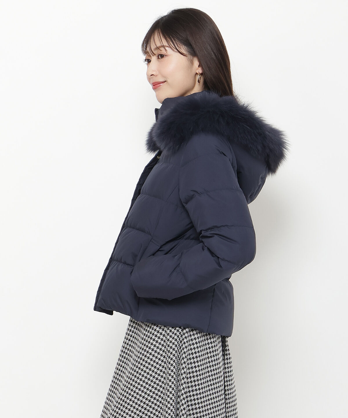 アンドクチュール「FOXファー付きショートダウン」|ダウン|