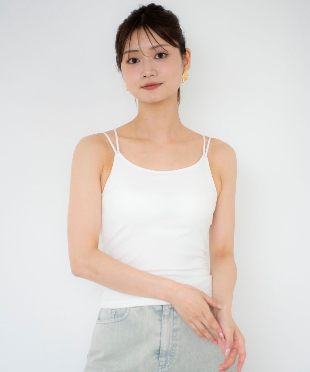 アンドクチュール「バッククロスキャミソール」|キャミソール|