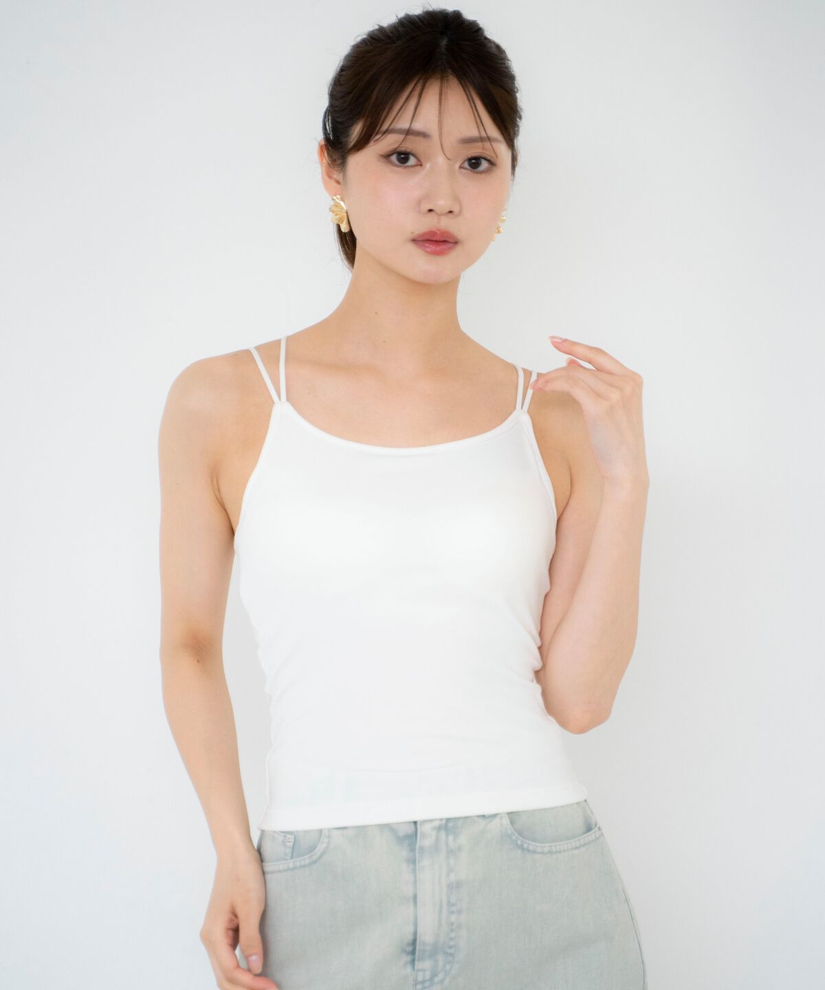 アンドクチュール「バッククロスキャミソール」|キャミソール|