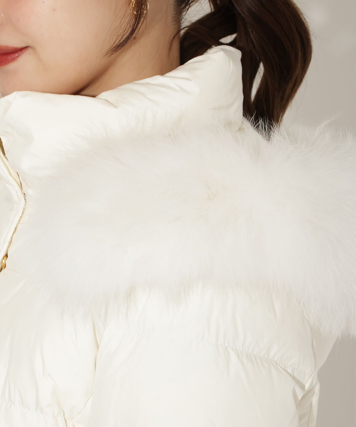 アンドクチュール「FOXファー付きショートダウン」|ダウン|