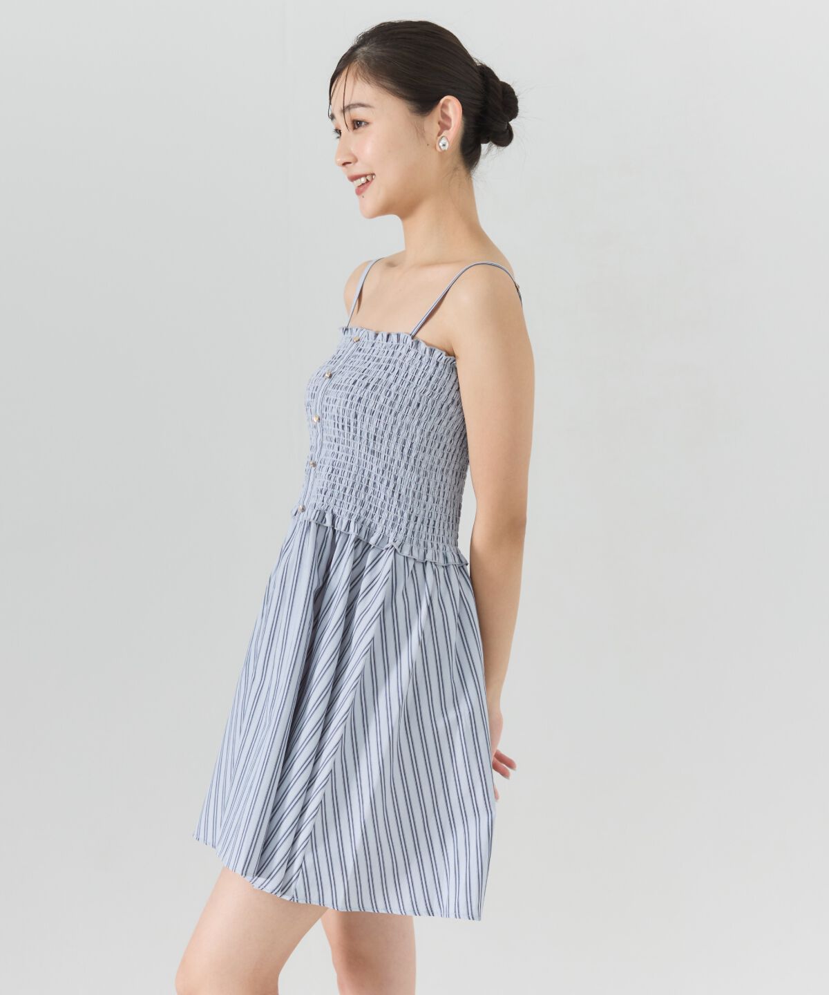 REDYAZEL「ストライプシャツ＆ミニワンピースセット」|ワンピース|